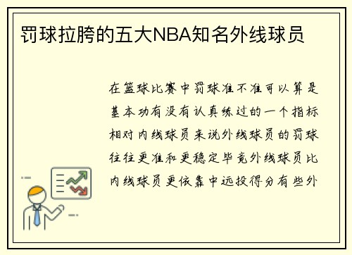 罚球拉胯的五大NBA知名外线球员